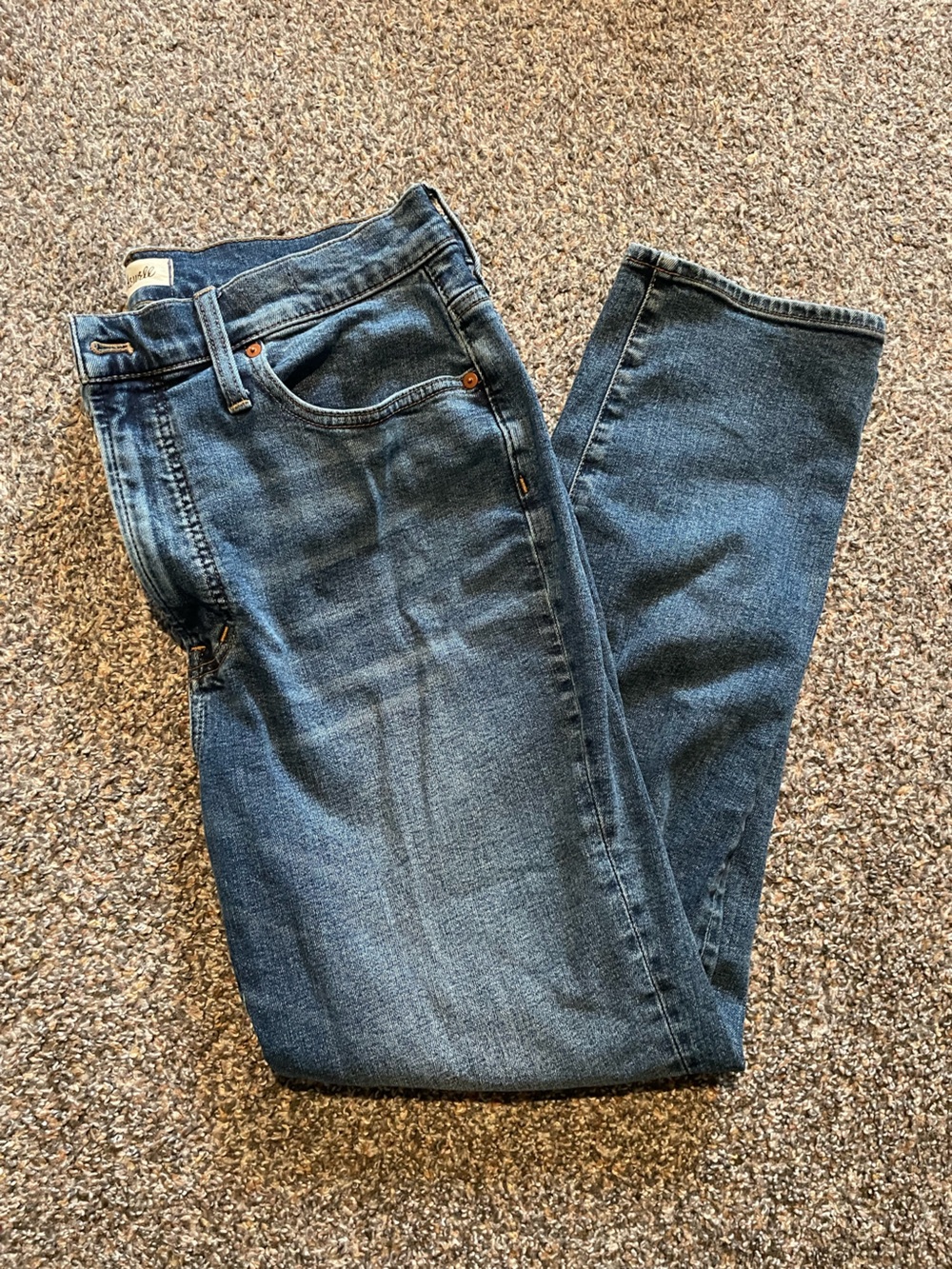 Madewell Straight-Leg Denim Jeans in Dark Blue Wash